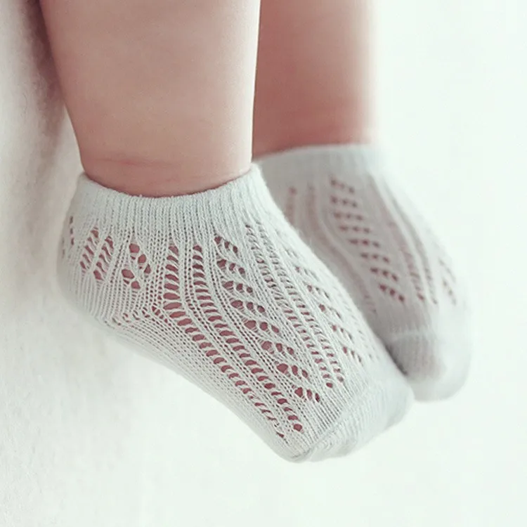 3 пар/лот, новые носки для маленьких мальчиков и девочек, хлопковые сетчатая лодка, носки, летние носки-тапочки, детские носки до щиколотки, противоскользящие носки для детей 0-2 лет