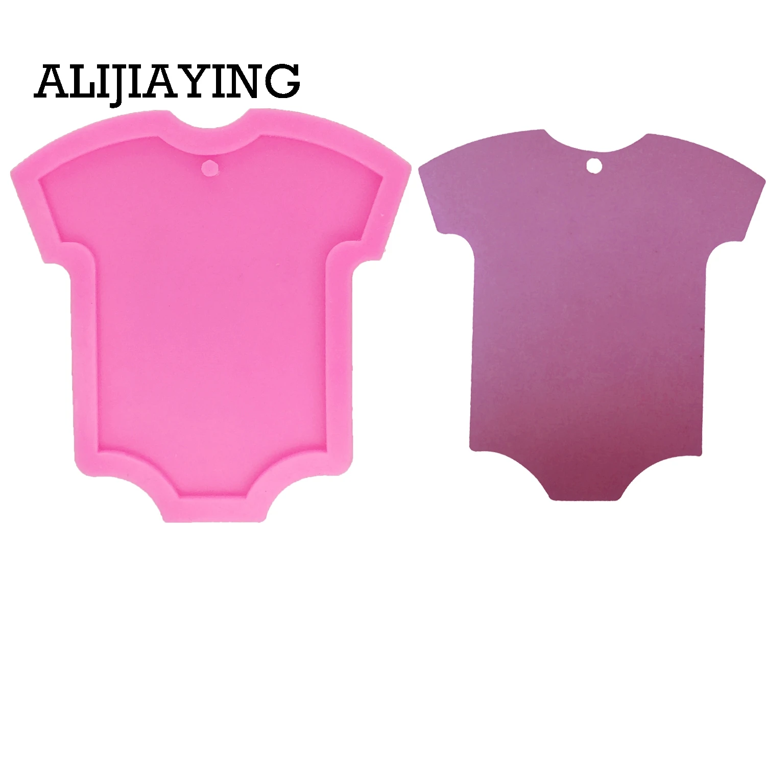 DY0062 DIY shiny Baby t-shirt shape silicone mold for key chains Accessories clothes Resin Clay Mold crafts tools moulds jewelry