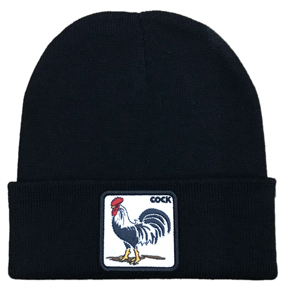 

Animal Knitted Hat Men Women Elastic Warm Beanies Caps Black Ski Skullies For Adults Hip Hop Headwear 2019 Fashion Unisex Hats