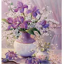 На заказ Алмазная картина eigen foto Лавандовые цветы Мандала Алмазная картина Полная площадь/круглые фильмы для украшения дома балет