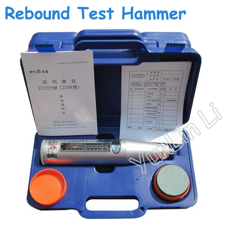

Concrete Rebound Schmidt Hammer Tester 10~60Mpa Resiliometer Test Meter High Polymer Material Resiliometer Testing Tool HT-225B