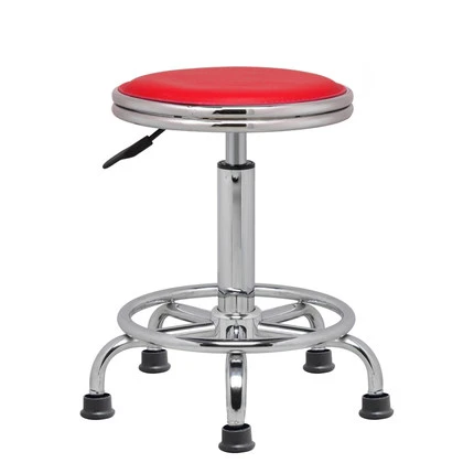 Classic Simple Design Lifting Chair Swivel Office Chair High Quality PU Material Solid Bar/Laboratory/Hair Salon Chair cadeira
