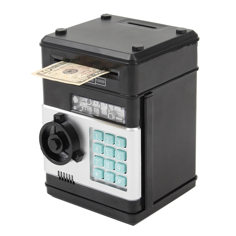 

Electronic Piggy Bank ATM Password Money Box Cash Coins Saving Box ATM Bank Safe Box Automatic Deposit Banknote
