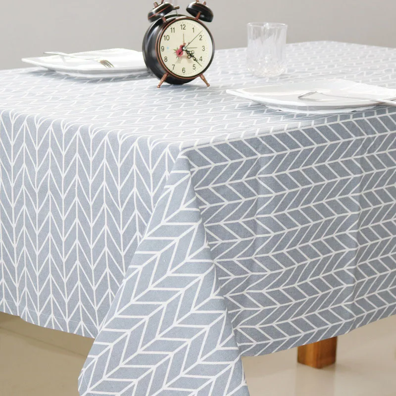 Cotton and linen Table cloth Country Style Plaid Print Rectangle Table Cover Tablecloth Home Kitchen Decoration Nordic style