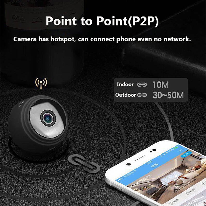 1080 P HD мини Wifi камера Магнитная беспроводная Противоугонная видеокамера Бытовая камера ночного видения камера обнаружения движения Поддержка SD/TF карты