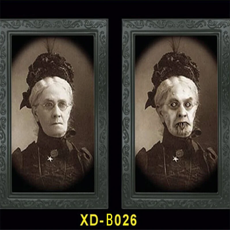 3D Ghost Pictures Frames Ghost Horror Photo Frame Changing Face Halloween Party Decor Halloween Decoration Props