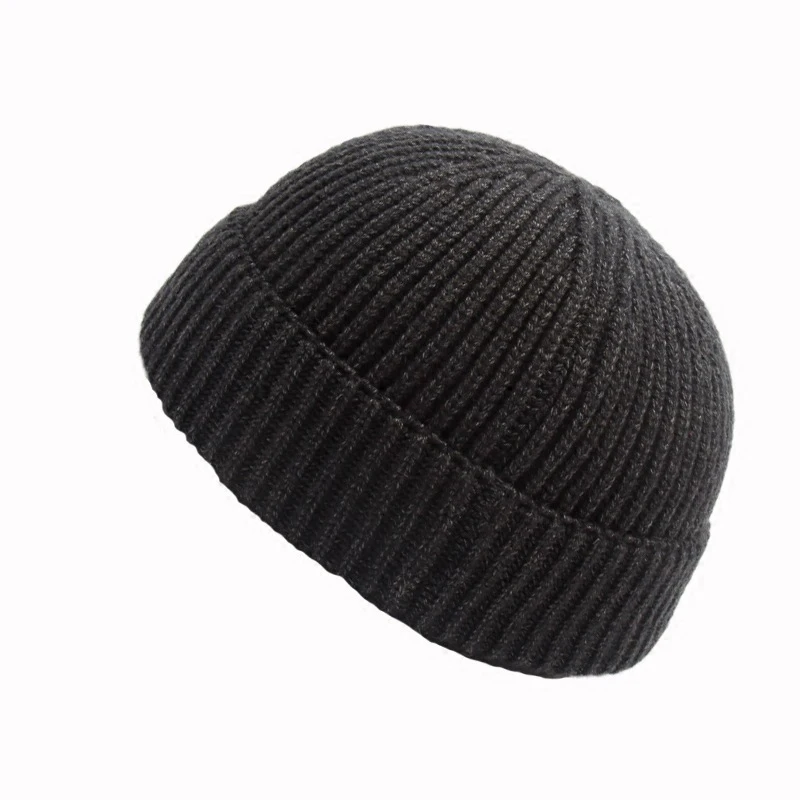 Winter Adult Knitted Wool Hat Casual Short Hip Hop Street Dance Hats Elastic Unisex Warm Beanie Dome Fashionable Cap CP0330 (10)