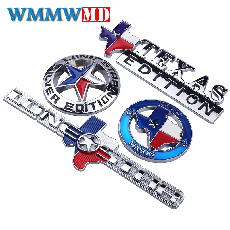 Новинка 3D хромированная металлическая эмблема Lone Star TEXAS Edition автомобильные