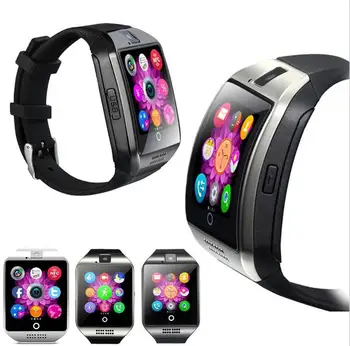 

10pcs Q18 Smart Watch with Camera TF Card MEN women Sport Bluetooth Smartwatch for Android IOS Phone pk dz09 gt08 A1