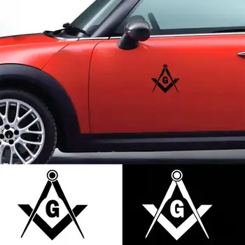 

Fashion Masonic Freemason Decal Reflective Compass Square Decor Car Waterproof Truck Emblem Sticker Car Decor