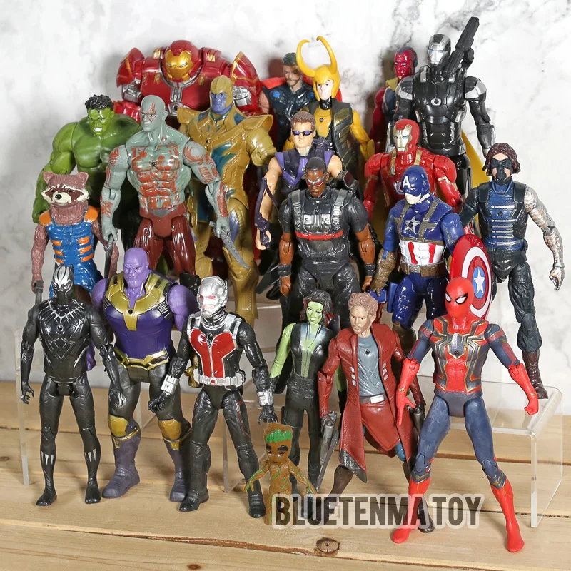 С изображением героев фильма Марвел «мстители», «Человек-паук» и Капитан Америка Железный человек ПВХ экшн статуэтки коллекционные модели игрушки для детей, игрушки для детей 21 шт./компл