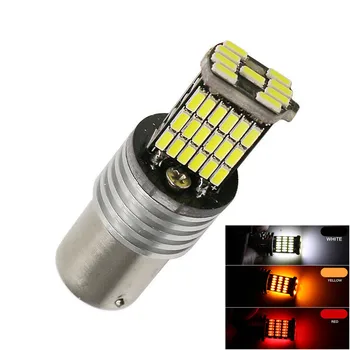 

2pcs 1156 P21W BA15S LED 4014 45SMD Decoder Lamp Bulb Reverse for Turn Signal Light Lamp White Red Yellow Amber