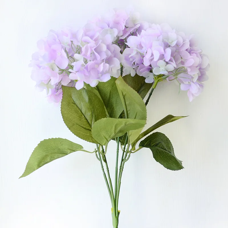 Artificial Hydrangea Silk Flower 5 Big Heads Bouquet Fleur Artificielle Flores Arrange Table Wedding Home Decor Party accessory (48)