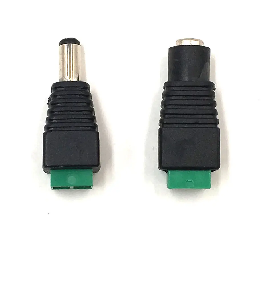 Female Male DC Connector 2.15.5mm Power Jack Adapter Plug Cable Connector for 352850505730 LED Strip Light DIY Lamp Bulb (1)
