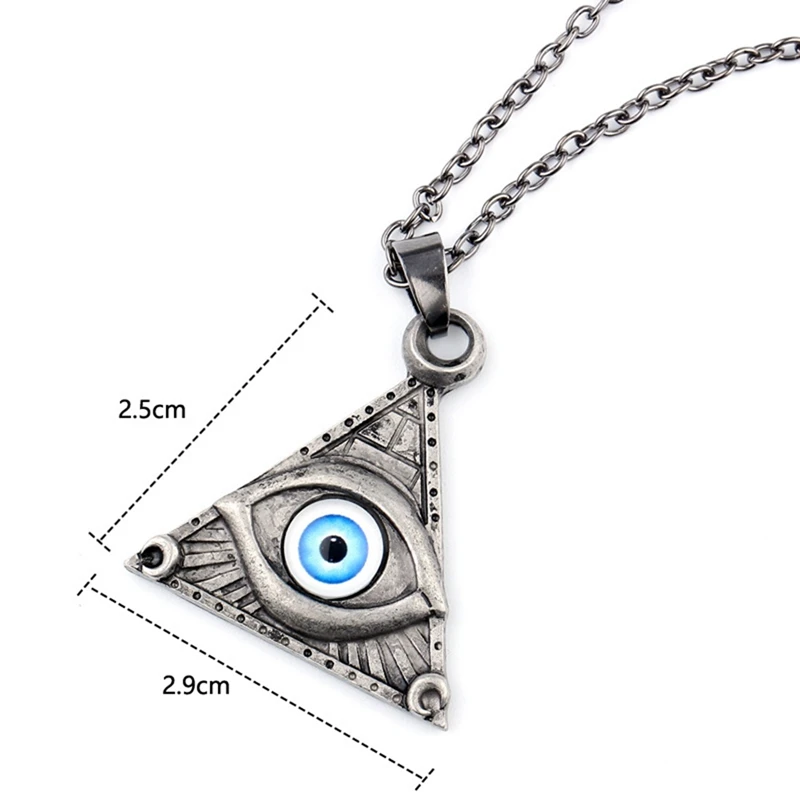 Horus египетское ожерелье глаз винтажная подвеска треугольная Подвеска Ожерелье Rune Eye ожерелье s для женщин/мужчин Солнечный символ бога