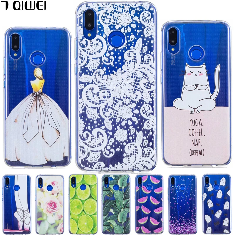 

6.3'' For Huawei P Smart Plus Case Silicone Soft TPU Back Cover For Huawei Nova 3i Nova3i Case Nova 3 i Cover Transparent Fruit