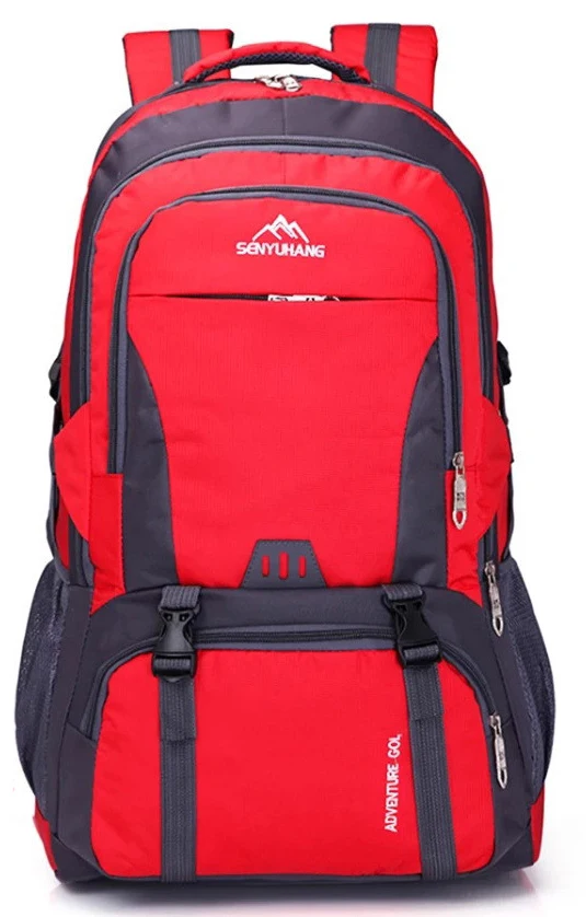 Водонепроницаемый мужской рюкзак унисекс 60л, дорожная сумка, спортивная сумка, сумка для альпинизма, пешего туризма, альпинизма, кемпинга, рюкзак для мужчин - Цвет: Красный