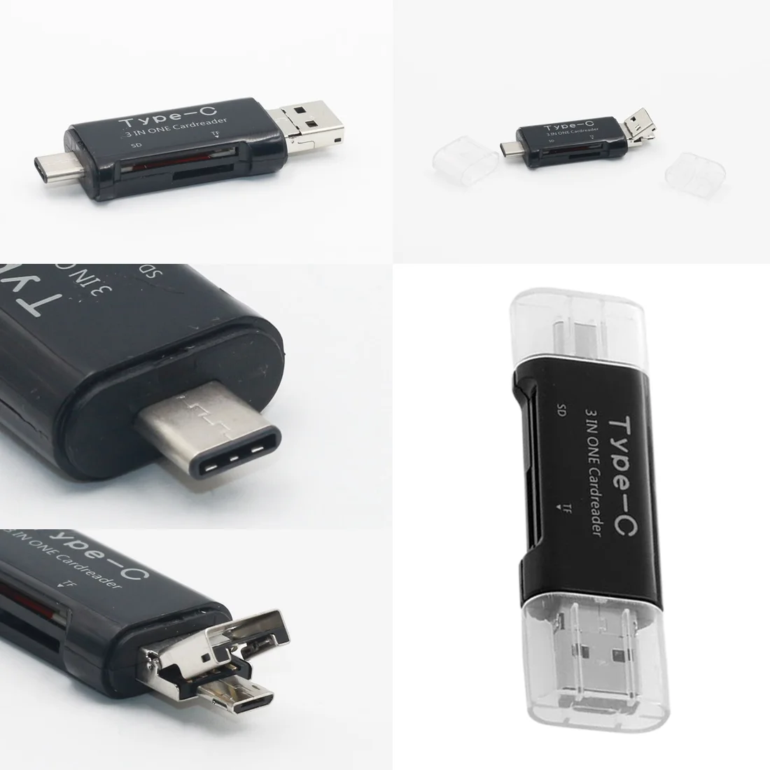 Универсальный 3 в 1 Usb 3,1 кардридер высокая скорость SD TF Micro SD кардридер Тип C USB C Micro USB память OTG кардридер