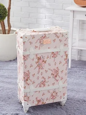 Letrend, ретро чемодан на колесиках, мужской чемодан на колесиках, Спиннер, розовый, на колесиках, Студенческая дорожная сумка, женская сумка для переноски багажа, набор для багажника - Цвет: 22 inch pink