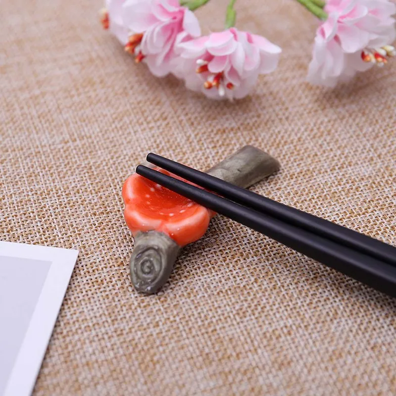 Creative Japanese Style Chopsticks Holder 1 Pc Ceramic Ware Plum
