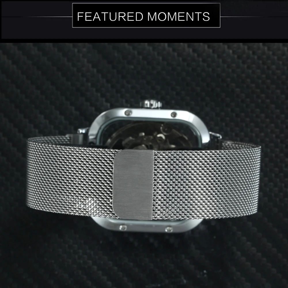 Новые мужские модные часы роскошные механические часы с магнитным ремешком в стиле хип-хоп повседневные часы Автоматические наручные часы