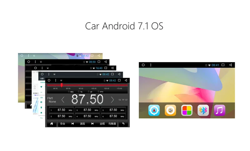 Discount 7" 2Din Android 9.1 Quad Core Car Stereo Multimedia Player 2GB RAM 16GB ROM Autoradio Universal GPS Navigation Car Radio 3