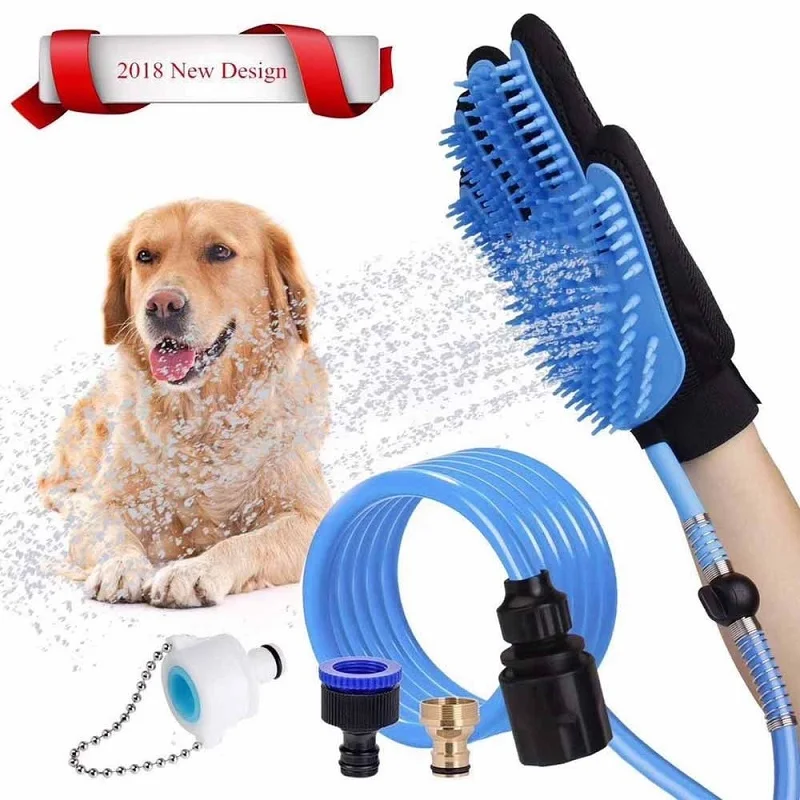 Buy Dog Pet Bathing Massaging Glove Flexibl Dog Cleaning Massage Grooming Glove