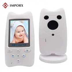 Младенческая 2,4 ''цветной дисплей беспроводной монитор ночного видения цифровой видео детский монитор аудио музыка камера температура