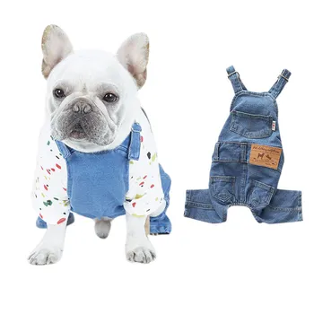 

Pet Dog Denim Clothes Small Dogs Cowboy Overalls Puppy Clothes Cat Apparel LBShipping