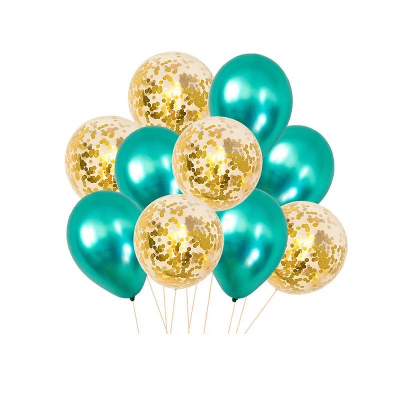 10 шт 12 дюймов конфетти металлик смешанные воздушные шары детский душ надувные шары для дня рождения свадьбы