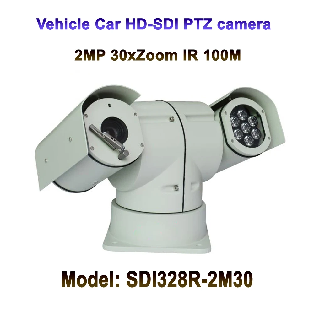 2MP 30x Zoom IR 100M Full HD SDI Car Roof Mounted PTZ Camera for Patrol