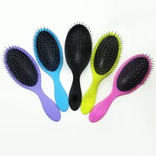 Овальный Фиолетовый волшебная ручка клубок распутывающая расческа для волос, щетка для волос, для салонного стиля Мистик милые полезный инструмент Горячая расческа