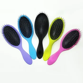 

Oval Purple Magic Handle Tangle Detangling Comb Shower Hair Brush detangler Salon Styling Tamer cute useful Tool Hot hairbrush