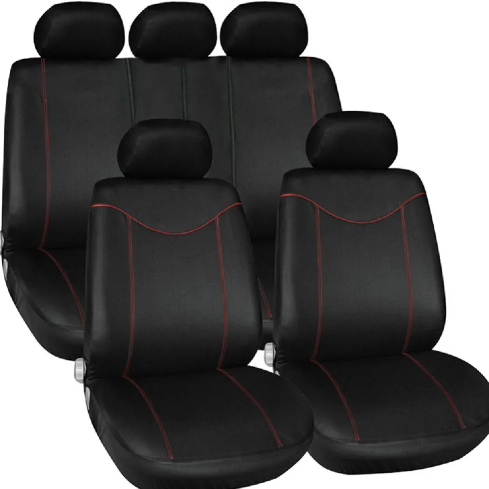tirol t21638a universal car seat cover set new black red 9 pieces