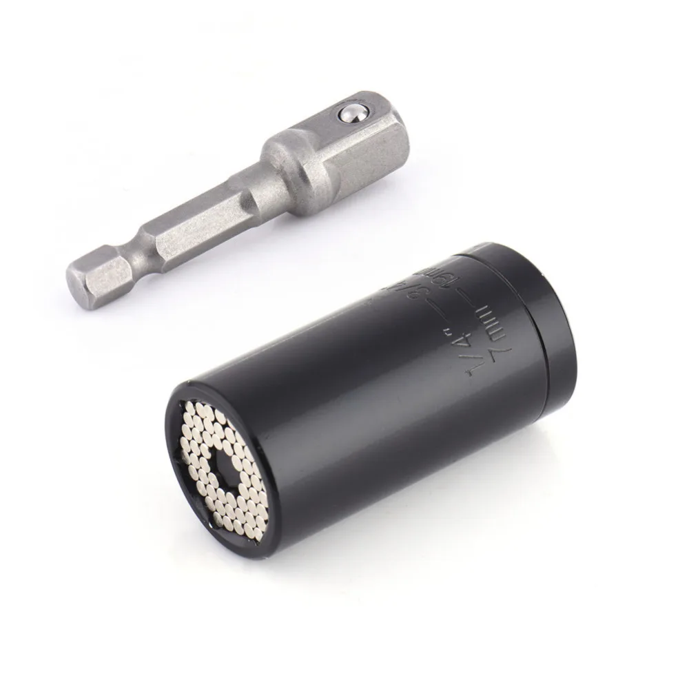 2 Pcs/Set Multi Purpose Ratchet Universal Socket 7 19mm Power Drill