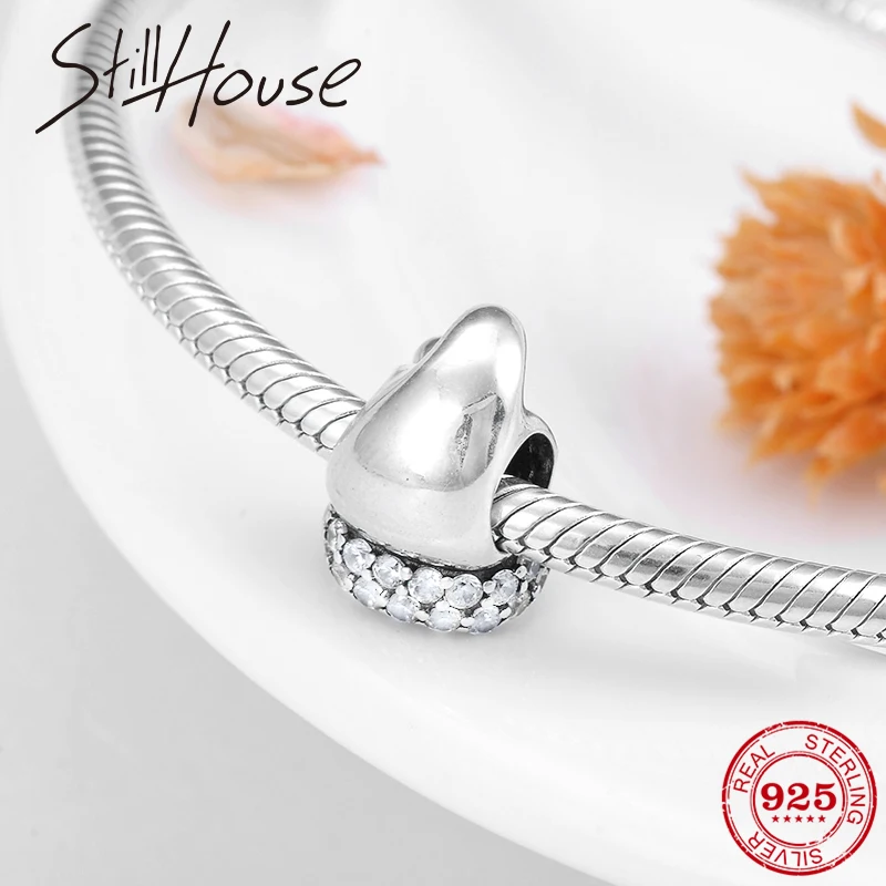 

Christmas gift 925 Sterling Silver delicate zircon Christmas hat beads Fit Original Pandora Charm Bracelet Jewelry making