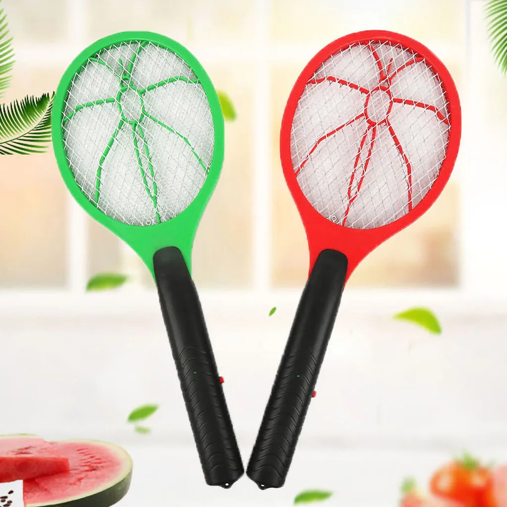 

Electric Bug Pest Insect Fly Handheld Racket Killer Mosquito Swatter Home Operated Hand Racket Pest Bug Swatter 2 AA Batteries