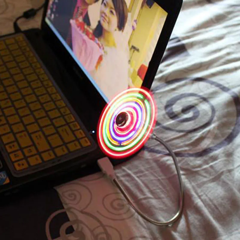 Портативный мини USB2.0 крутой вентилятор с 5 цветов светодиодный светильник переключаемый для ноутбука/настольного компьютера высокого качества