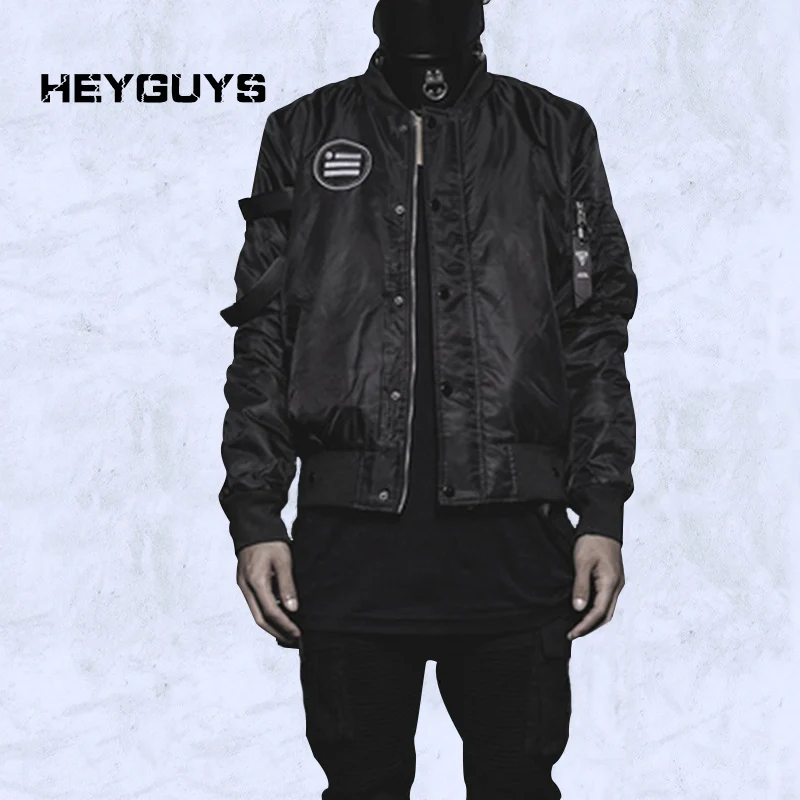 Черная куртка HEYGUYS Walking Dead street, одежда в стиле хип-хоп, ветровка, куртка-бомбер, брендовая одежда, мужские куртки и пальто