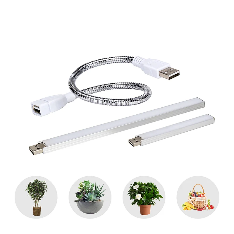 

USB LED Full Spectrum Strip Light SMD5730 DC5V Red Blue Flexible LED Light 3W 5W LED Grow Light For Desktop Plant Flower Growing