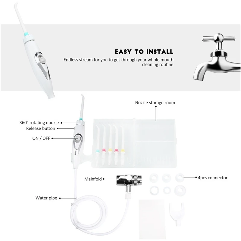 Рекомендуемый уход за полостью рта очиститель ирригатор для полости рта спа водная струя уход за зубами наборы зубных щеток стержень-зубная нить Interdent D8