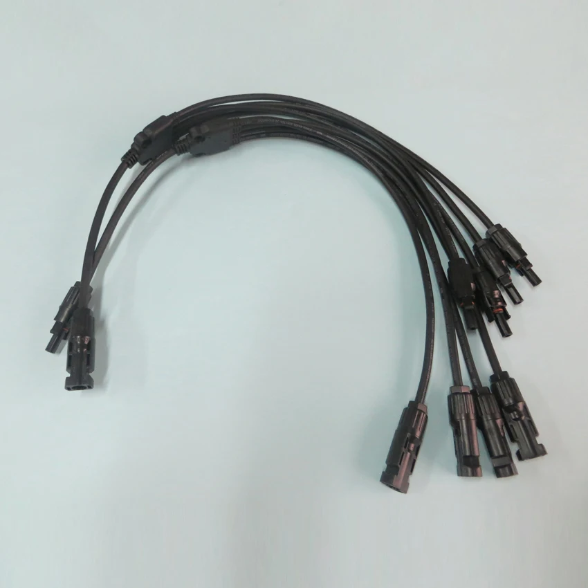 

Y Branch MC4 Solar Panel Adaptor Cable Connector (1, M/FFFF and F/MMMM) MC4 solar photovoltaic Panel Adaptor Cable connector
