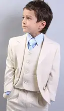 boy suits two Button Boy Tuxedos Notched Lapel Children Suit Kid Wedding/Prom Suits three piece suit (jacket+vest+pants+tie)
