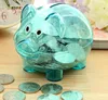 1PC Candy Transparent Plastic Money Saving Box Case Coins Piggy Bank Cartoon Pig Shaped LF 062 ► Photo 2/6