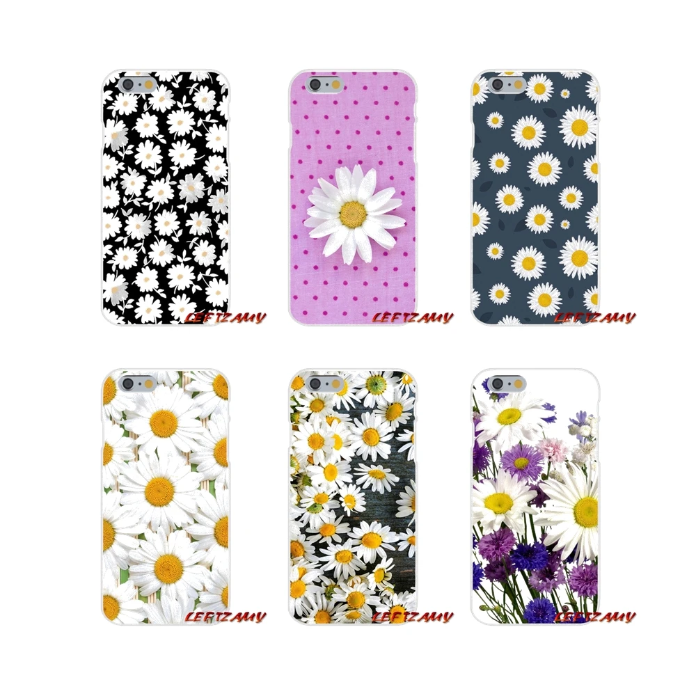 For Samsung Galaxy S3 S4 S5 MINI S6 S7 edge S8 S9 Plus Note 2 3 4 5 8 beautiful Daisies Petals flower Soft Transparent Cover Bag | Мобильные
