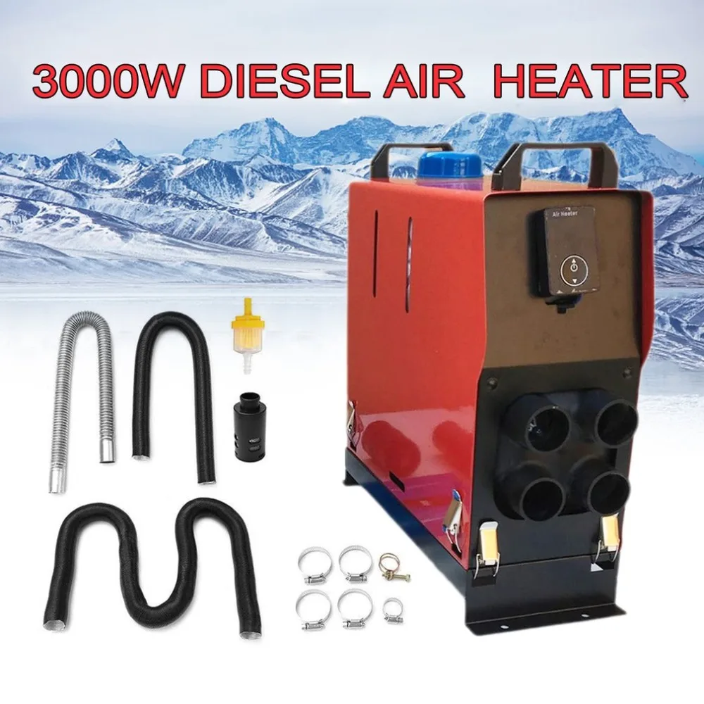 

12v 3000w Air Diesel Heater 4 Holes Monitor Planar For Trucks Boats Bus New Digital Display Switch Low Fuel Consumption