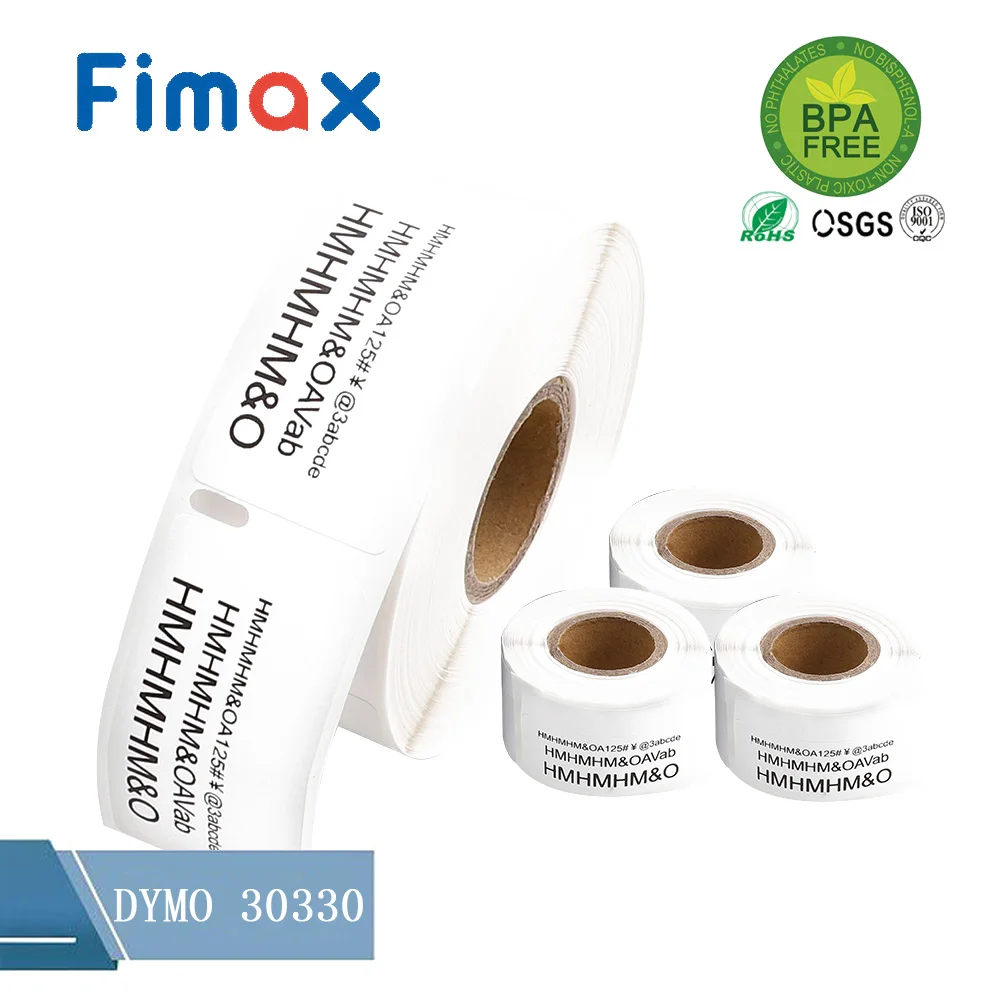 Fimax совместимый с dymo 30330 бумажная этикетка 19 мм * 51 500 шт/рулон для LabelWriter400 450 турбо