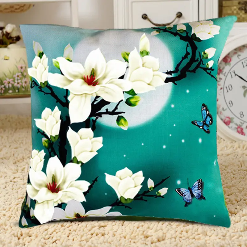 Вышивка крестом Комплект подушек для вышивания чехол типа "сделай сам" 5D вышивки крестом комплект подушек s узоры аксессуары для картин из ткани - Цвет: Magnolia flower