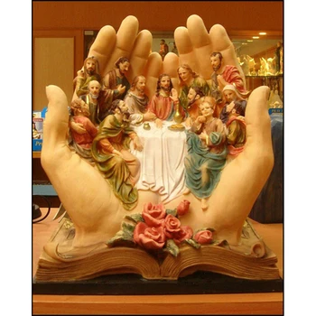 

5D DIY Diamond Painting Holy Book Hand Hold The Last Supper Crystal Mosaic Full Square Diamond Embroidery Jesus Cross Stitch Art