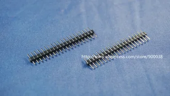 

100pcs 1x20 P 20 Pin 2.0 mm Pin Header male single row Straight PCB 180 Through Hole Insulator height 2.00mm Rohs Lead Free